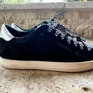 P448 John Sneakers Black Canvas Leopard